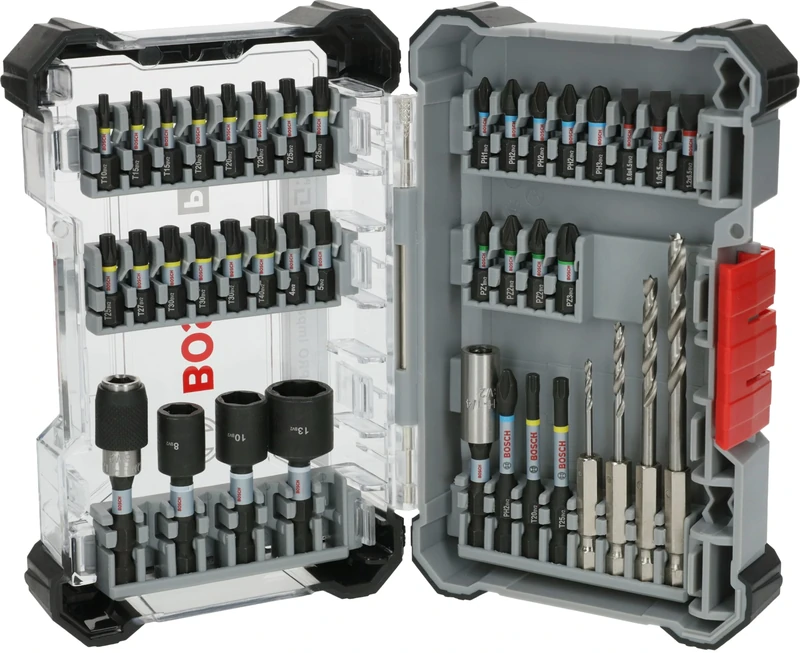 Bosch 40x PRO Impact Screwdriving and Wood Drilling Mixed Set, 40 pcs (for Softwood, Hardwood, 200 x 107 mm, Professional Accessory Screwdriver, Screwdriver)