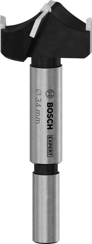 Bosch 1x Expert Laminated Wood Hinge Cutting Drill Bit (for Plastic Coated Boards, Solid Wood Furniture Board, Ø 34,00 mm, Professional Accessory Standing Drill)