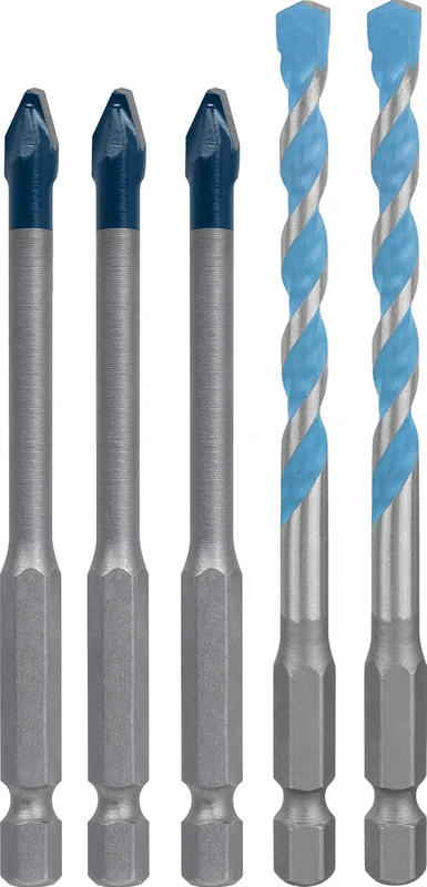 Bosch 5X Expert HEX-9 Hard Ceramic and Multi Construction Drill Bit Set (for Hard Ceramic Tiles, Soft Ceramic Tiles, Ø 6 mm, Professional Accessory Impact Drill/Driver, Drill Drivers)