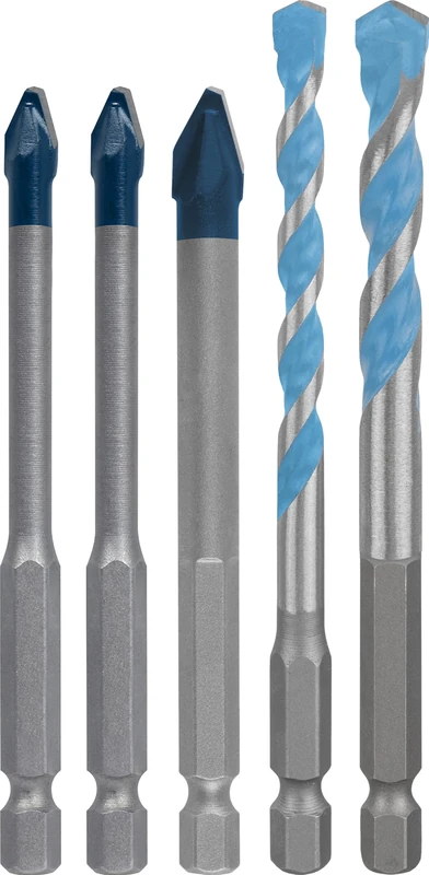 Bosch 5X Expert HEX-9 Hard Ceramic and Multi Construction Drill Bit Set (for Hard Ceramic Tiles, Soft Ceramic Tiles, Ø 6 mm, Professional Accessory Impact Drill/Driver, Drill Drivers)
