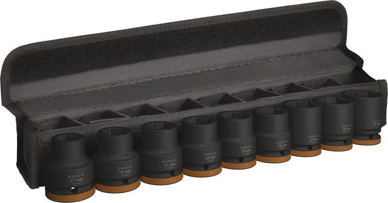 Bosch 9X PRO Impact Socket Set (63 x 56 mm, Professional Accessories Drill and Screwdriver)