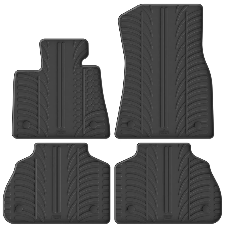 Gledring 0537 Set of Rubber Mats BMW X7 (G07) 2019- (T Profile 4 Pieces + Mounting Clips)
