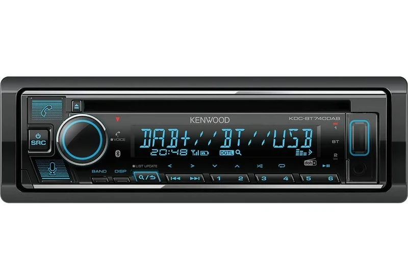 Kenwood KDC-BT740DAB CD Receiver, With Built-in Bluetooth, DAB+ Digital Radio, USB Input, Amazon Alexa