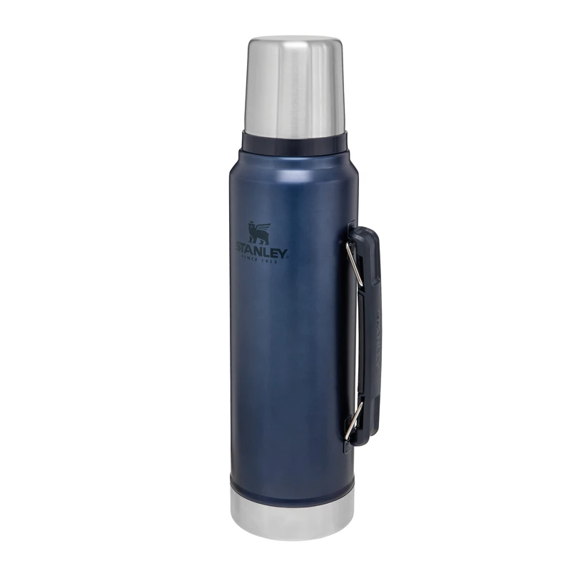Stanley 1913 Classic Legendary Thermal Flask 1L - Keeps Hot Or Cold for 24 Hours - BPA-Free Insulated Bottle - Stainless Steel Coffee Flask - Leakproof - Dishwasher Safe - Nightfall