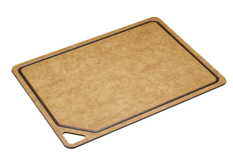 KitchenCraft Natural Elements Eco Chopping Board, Craft Paper/Resin, Brown, 44 x 32.5 cm