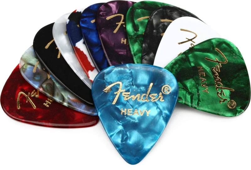 Fender 351 Picks Celluloid Medley Heavy - 12 Count Guitar Picks