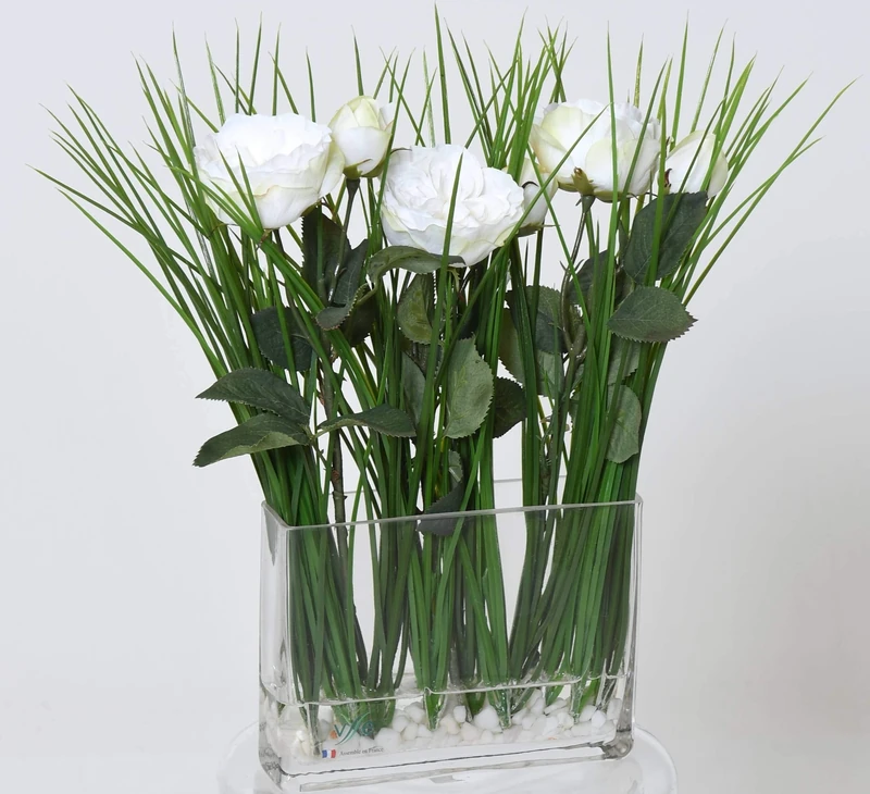 Bouquet of Artificial White Rose, 40 cm x 20 cm - Image 1
