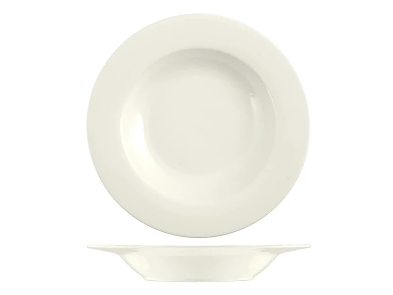 H&H 832444 Soup Plates, Set of 12, New Bone China, 21 cm