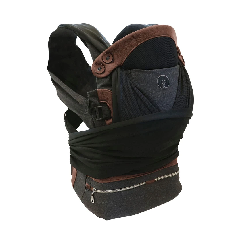 Boppy Adjust Comfit Ergonomic and Safe Baby Carrier Hip and Back Yoga Inspired Material Breathable Mesh Inserts Black from Birth to 15kg