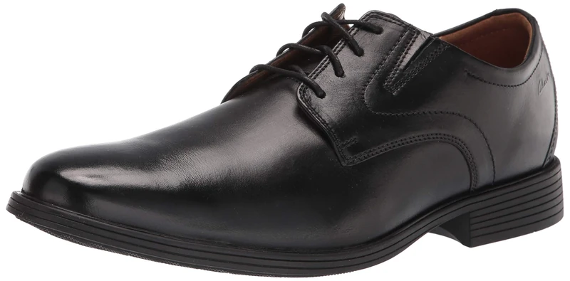 Clarks Men's Whiddon Plain Oxford, Black, 9 UK