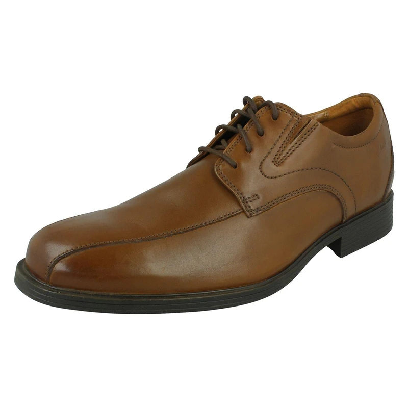 Clarks Men's Whiddon Pace Oxford, Dark Tan Leather, 7 UK