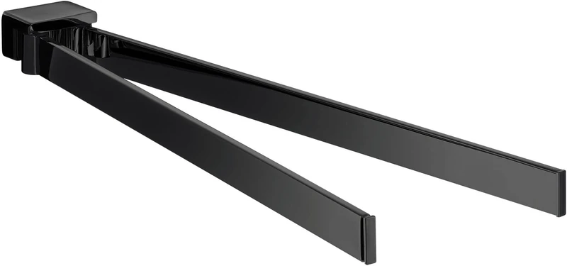 EMCO loft Towel Rail Wall Mounted Two Arms Swivel Bath Towel Holder Aluminium Towel Rail for Two Towels Matt Black