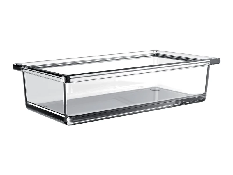 Emco Liaison Rectangular Glass Bowl, Clear Crystal Glass, Flat, Long - Image 1