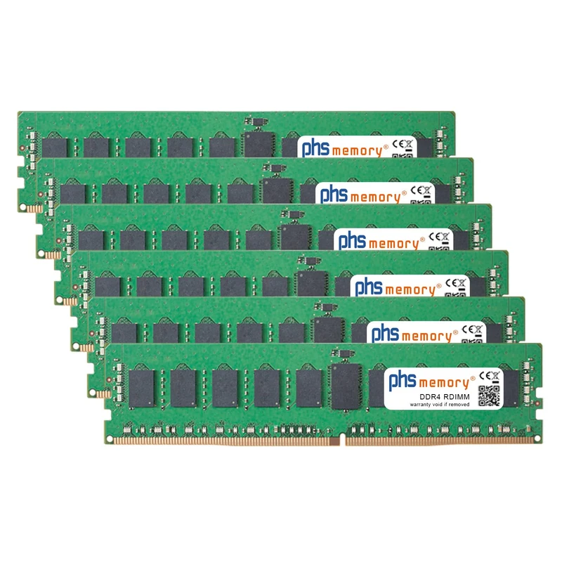 PHS-memory RAM Memory Kit 48 GB (6 x 8 GB) for Apple MacPro7.1 (8-Core + 12-Core CPU) DDR4 RDIMM 2933 MHz PC4-23400-R