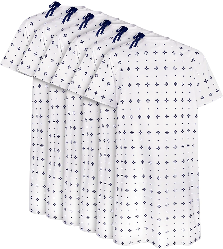 Utopia Care Cotton Blend Hospital Gowns, 6-Pack, Blue, Large - Image 1