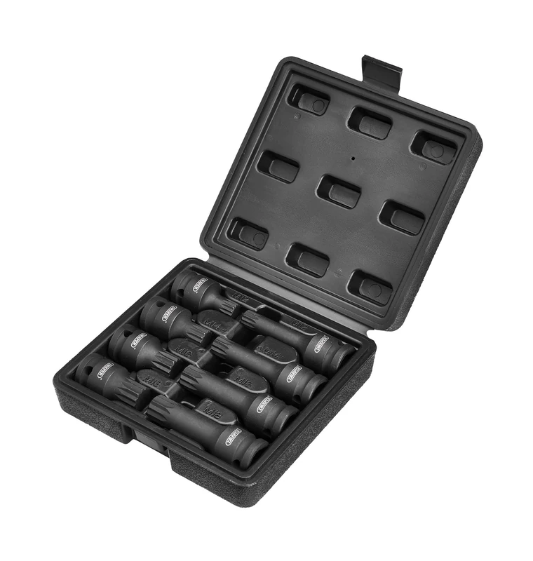 Draper 49460 1/2" Square Drive Tamper Proof Impact Spline Socket Set (8 Piece)