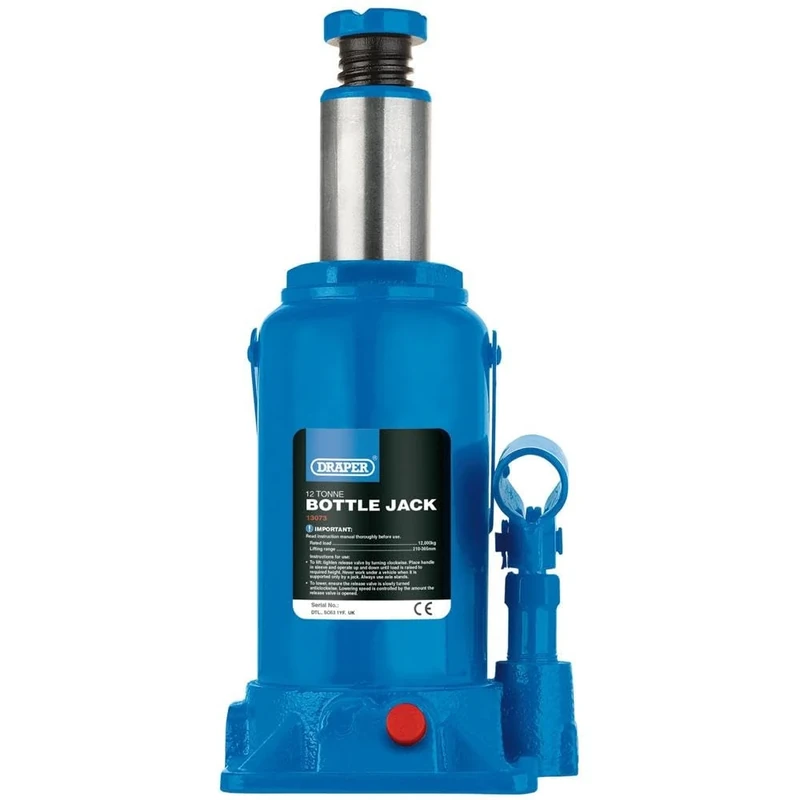 Draper 13073 Hydraulic Bottle Jack (12 Tonne), Blue