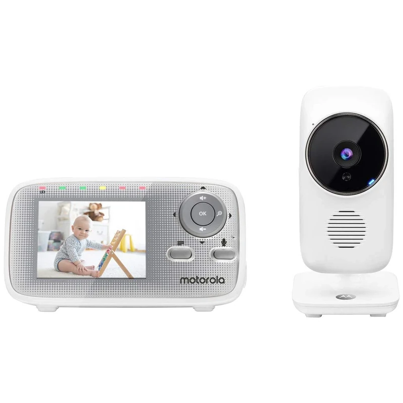 motorola MBP481AXL Video Baby Monitor 2.4 Inch Baby Monitor 300 m Range 2-Way Language Lullabies Room Temperature Infrared Night Vision