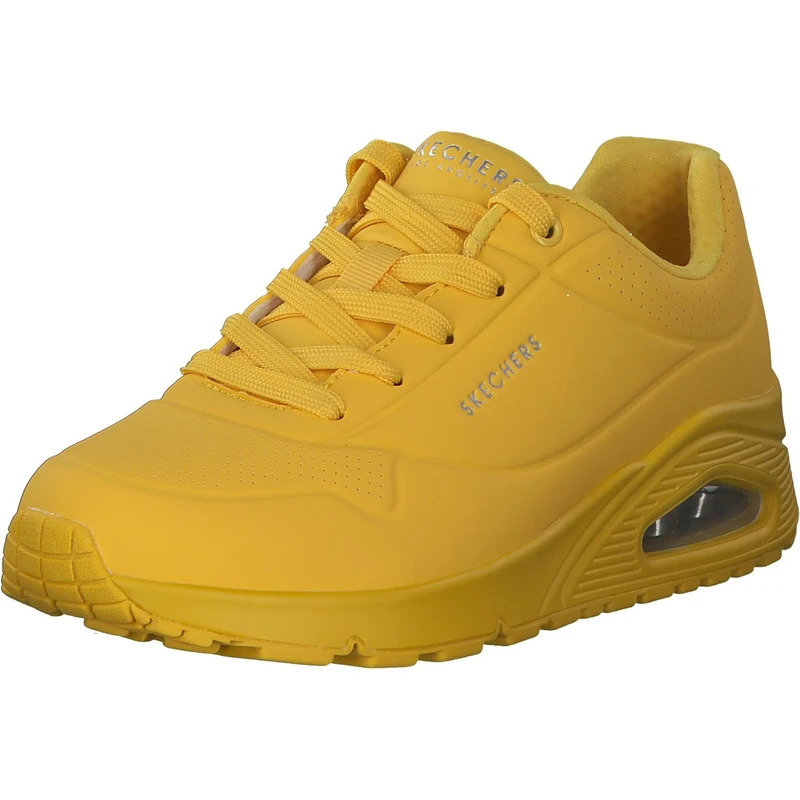Skechers Women's Uno Stand On Air Trainers, Yellow Durabuck/ Mesh, 8 UK - Image 1