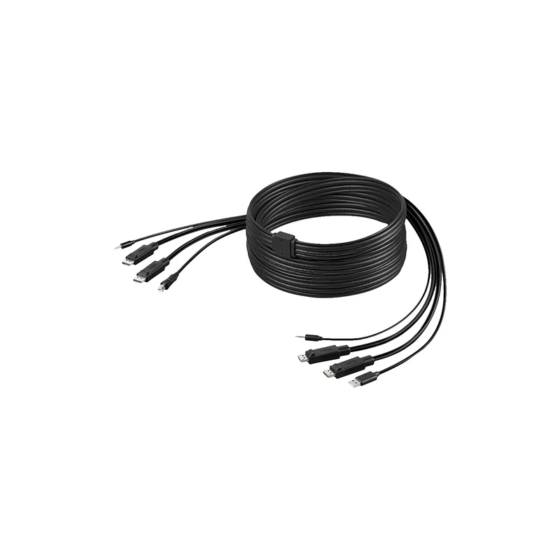 Linksys Belkin KVM Cable 1.8 m Black DisplayPort + USB-A + USB B, Black