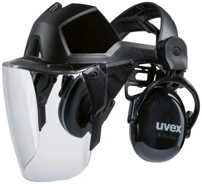 Uvex Pheos Faceguard 9790212 PC Visor with GHS Face Protection and Ear Protection