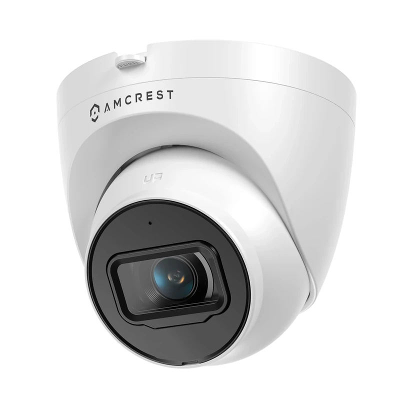 Amcrest 5MP Turret POE Camera, UltraHD Outdoor IP Camera POE with Mic/Audio, 5-Megapixel Security Surveillance Cameras, 98ft NightVision, 103° FOV, MicroSD (256GB), (IP5M-T1179EW-28MM)