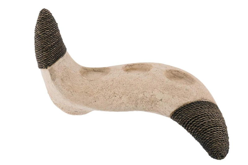 Candle Lava Stone c/Rope 46x36x26cm - Image 1