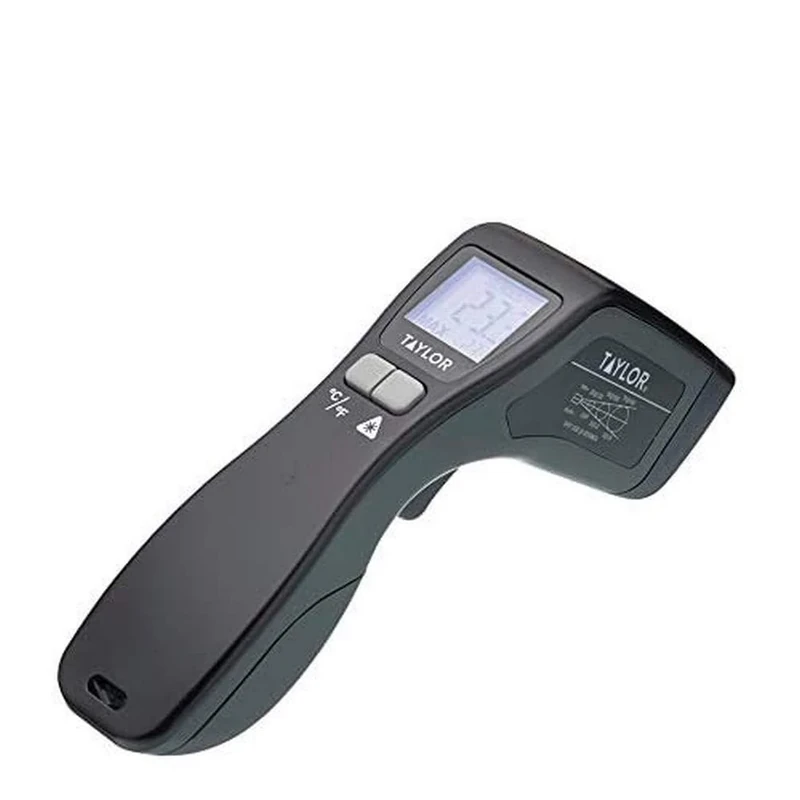 Taylor Pro Digital Infrared Kitchen Thermometer, Non Contact Hygienic Laser Rapid Result Temperature Gauge for Food Liquid and Surfaces, Instant Read Cooking Gadget, Plastic/Black