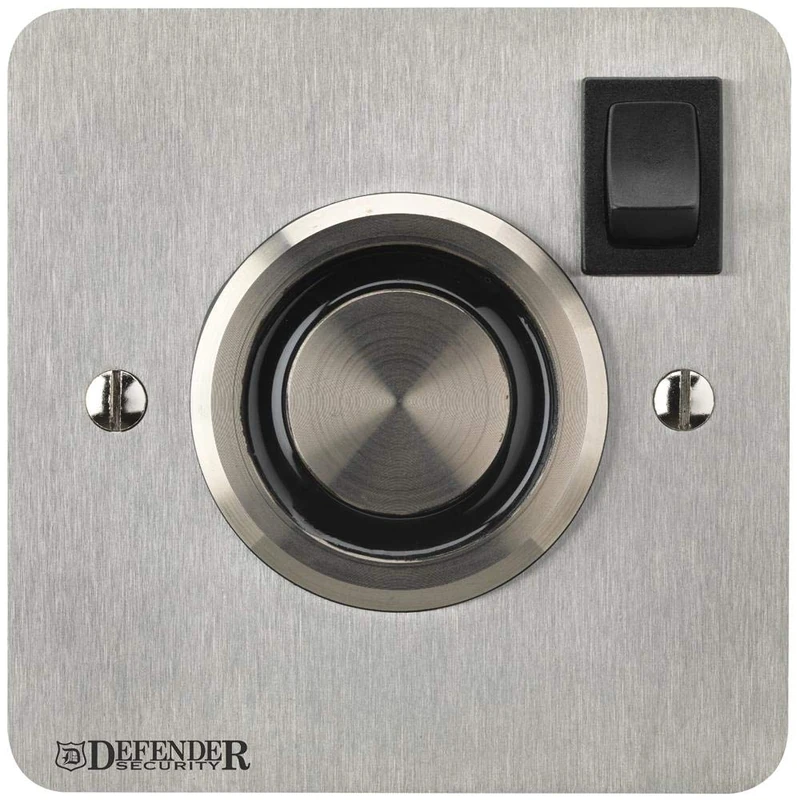 Defender Security 24V DC Hold Open Magnet, Flush Mount, Satin Stainless Steel – Fire & Smoke Door Safety, 11kg Holding Force – DEF-0501F-1B
