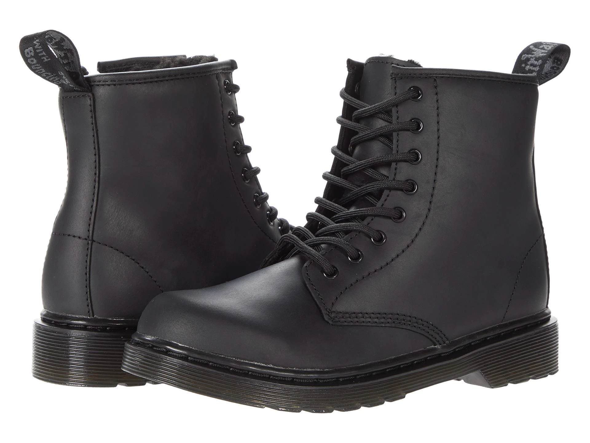 Dr. Martens Kid's Collection 1460 Serena Mono (Little Kid/Big Kid) Black Republic Wp 1 UK (US 2 Little Kid) M