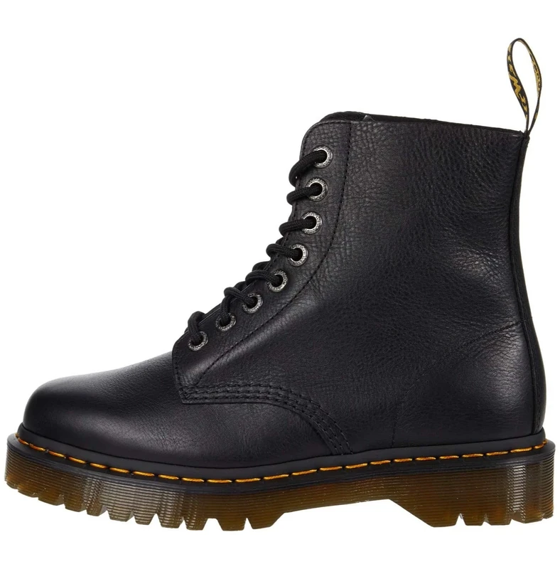 Dr. Martens 8 Eye Boot, Combat Boot, Black Pisa, 3 UK