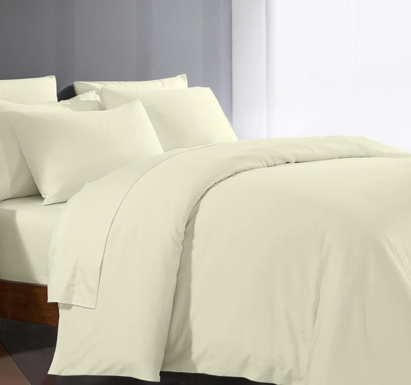 100% Egyptian Cotton 1 Pc Ivory Duvet Cover Queen High Thread Count