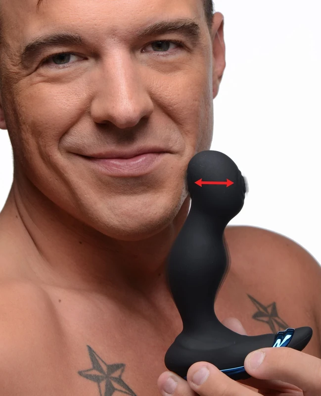 XR Brands 6X P-Pounce Double Tapping Prostate Stim - Black