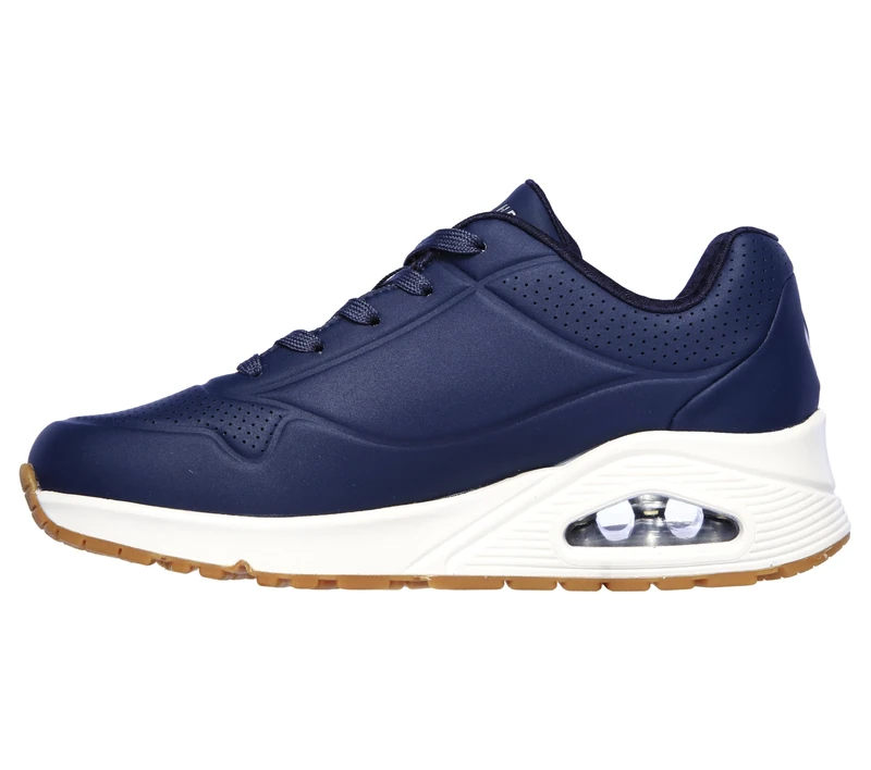 Skechers Women's Uno Stand On Air Trainers, Navy Durabuck Mesh, 6 UK