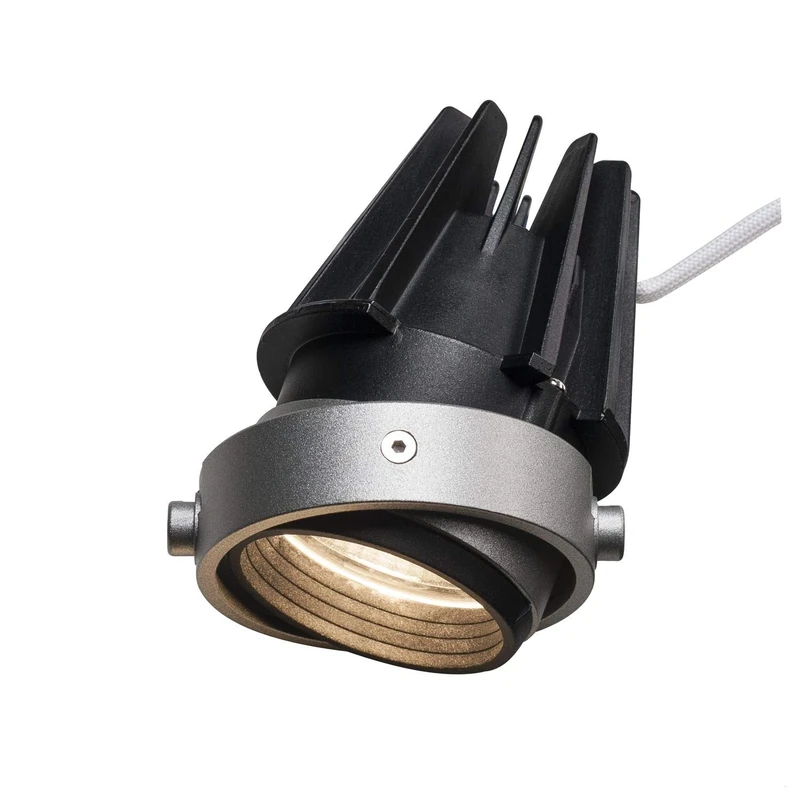 SLV Recessed Ceiling Light AIXLIGHT® PRO 50 LED Module/LED Spotlight, floodlight, Ceiling Light, recessed Light, Indoor Lighting / 3000K 1150lm Grey 50 Degrees