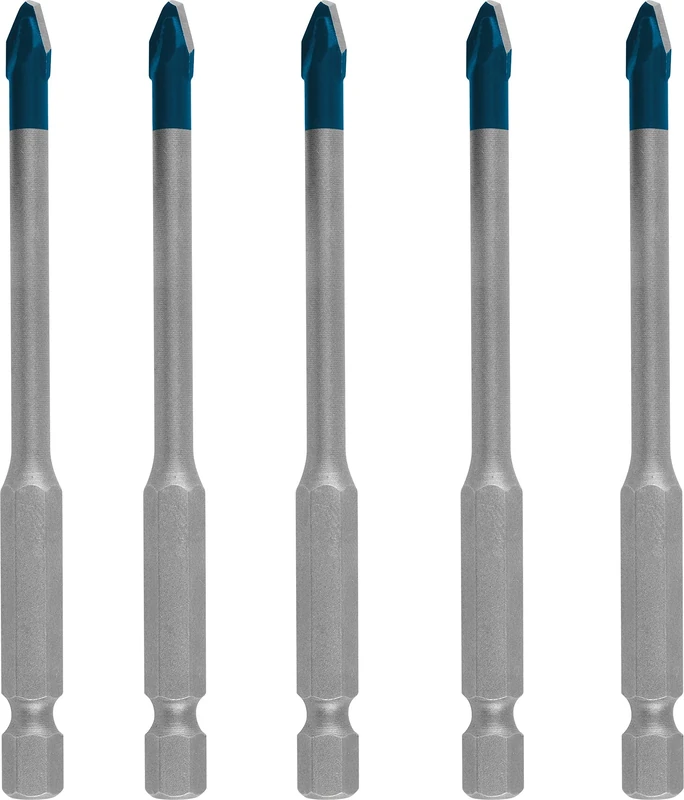 Bosch Professional 5 pc. Expert HEX-9 HardCeramic Drill Bit Set (for Roof tiles, Tiles, Ø 5 mm, Accessories Rotary Impact Drill)
