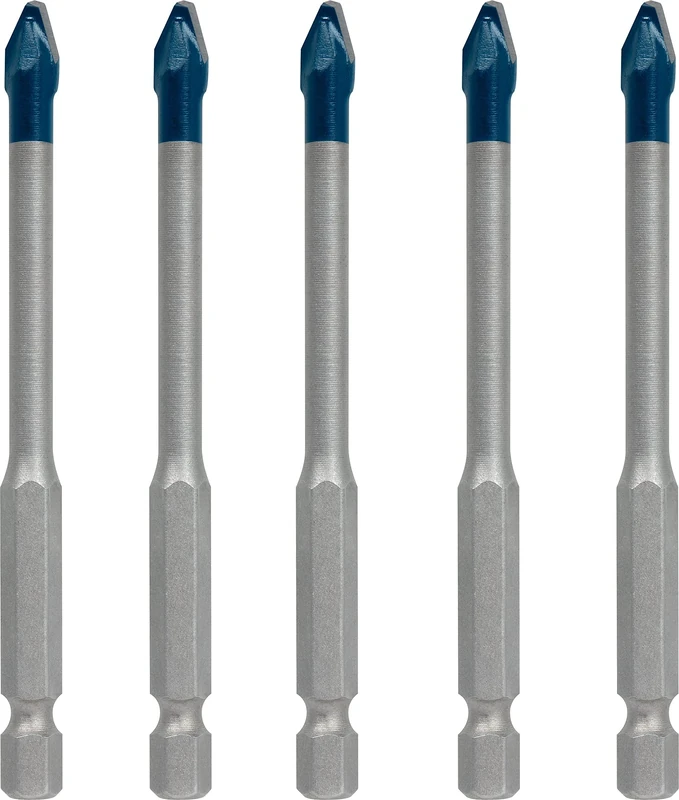 Bosch 5x EXPERT HEX-9 Hard Ceramic Drill Bit Set (for Hard tiles, Soft tiles, Ø 6 mm, Professional Accessory Impact Drill/Driver, Rotary Drill/Drivers)