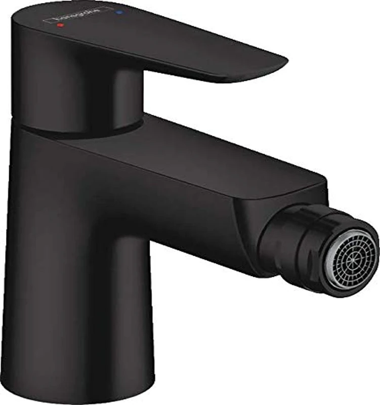 hansgrohe 71720670 Talis E Einhebel-Bidetmischer mit Zugstangen-Ablaufgarnitur Mattschwarz Single Lever Bidet Mixer tap, Matte Black
