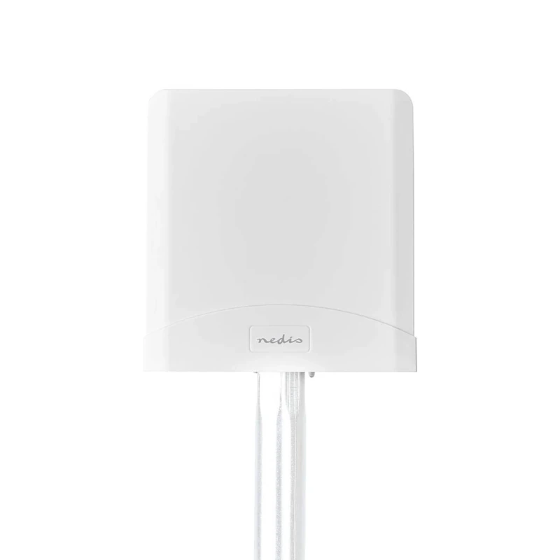Nedis 5G / 4G / 3G / GSM Antenna for Reliable Signal Reception with 2.5m LMR200 Cable, 698-5000 MHz, Suitable for Outdoor Use - White