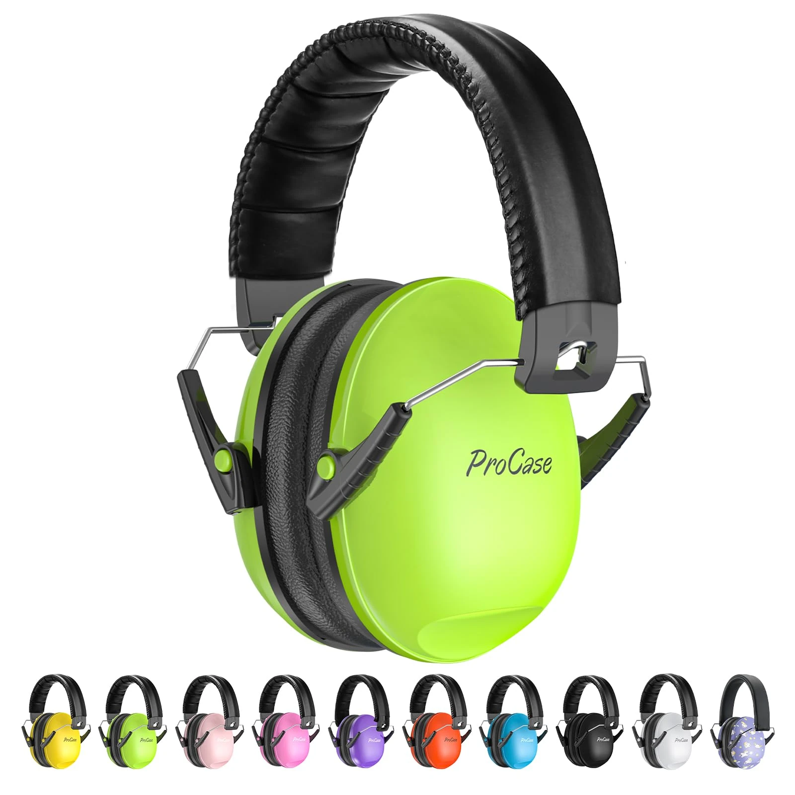 ProCase Ear Defenders Children, SNR 27dB Noise Cancelling Headphones for Kids Toddler, Kids Ear Defenders for Autism, Hearing Protection for Airplane Concert Fireworks -Green