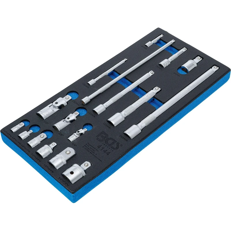 BGS 4144 | Tool Tray 1/3: Extension Bar, Adaptor and Joint Set | 17 pcs.