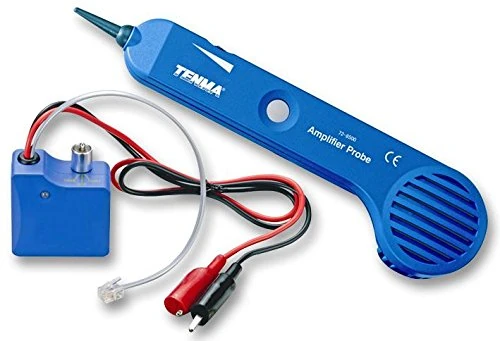TENMA LAN Tone & Probe Tester Kit – Cable Tracer for Data, Voice, Alarm & Coax Lines with Adjustable Tone, Built-In Speaker & Carry Case (72-8500)