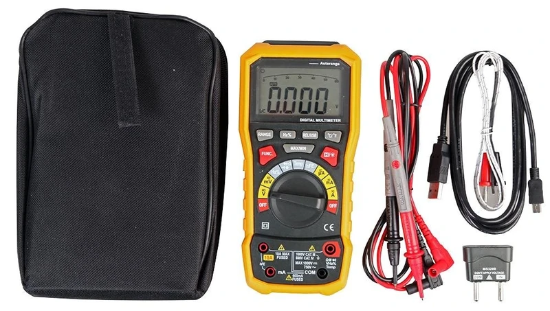 DURATOOL D03122 750V/ 1000V AC/DC True RMS Digital Multimeter with USB Connectivity