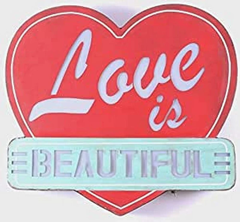 LED light sign - Love is beautiful