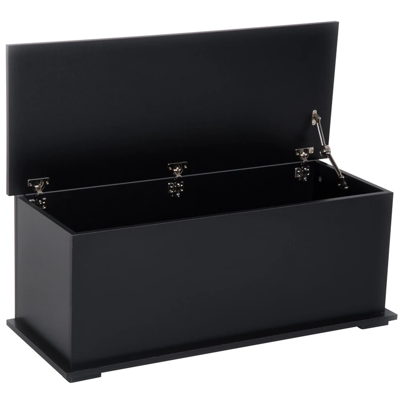 HOMCOM Storage Chest Large 113L Blanket Box 100x40x40cm, Black