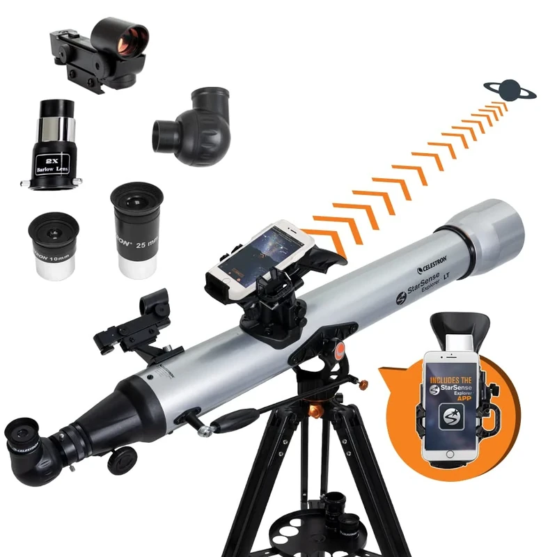 Celestron 22451 StarSense Explorer LT 80AZ Smartphone App-Enabled Telescope – Works with StarSense App to Help You Find Stars, Planets & More – iOS/Android Compatible - Image 1