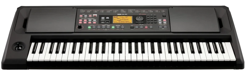 Korg - EK-50L Digital Keyboard with 61 Touch Sensitive Keys - Deluxe Model - Black