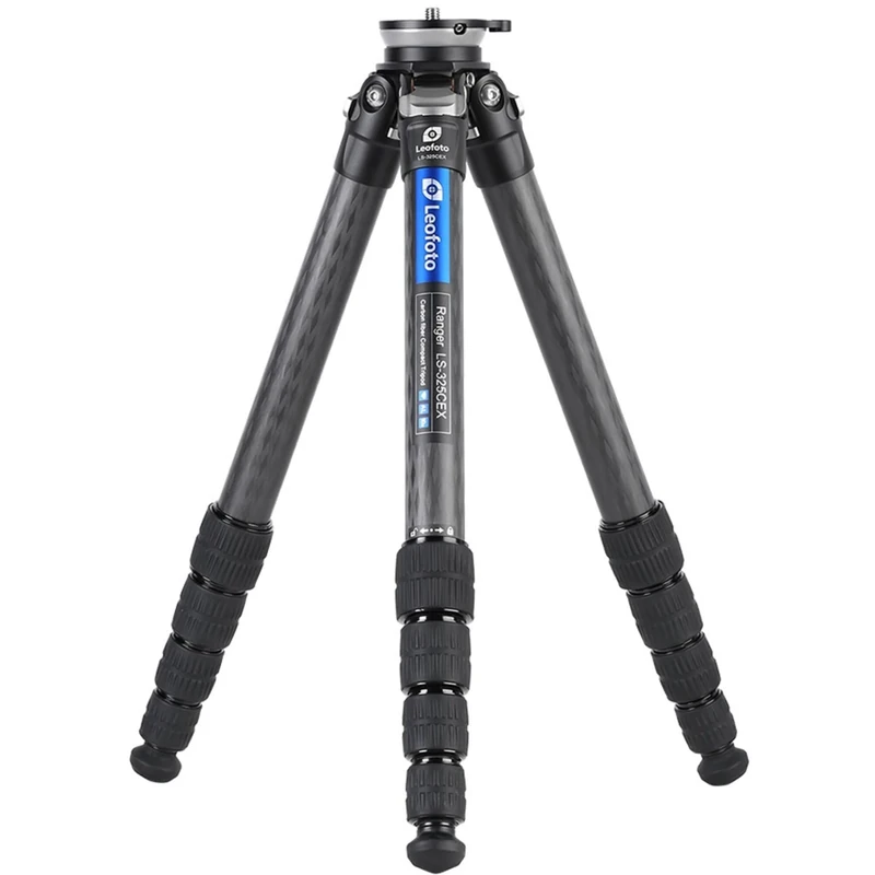 Leofoto - Ranger - Carbon Tripod For Cameras - Load capacity of 10kg - Extendable Feet - Min. Height of 9,1 cm to a Max. Height of 146 cm - LS-325CEX
