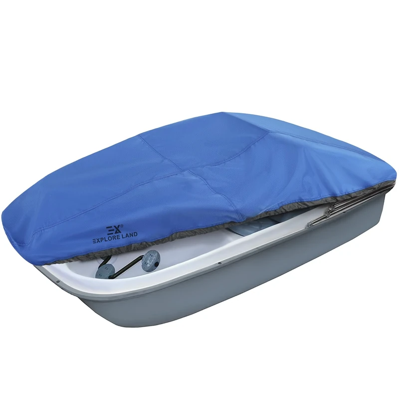 Explore Land Fade Resistant Pedal Boat Cover - Waterproof 600D Heavy Duty Outdoor 3 or 5 Person Paddle Boat Protector, Blue