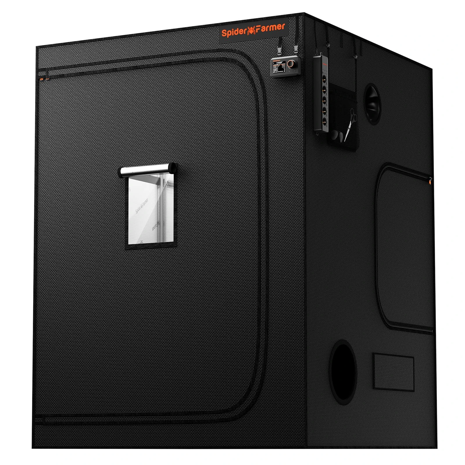 Spider Farmer 5x5x6.6 Pro-Grade Grow Tent 150x150x200cm with Observation Window and Floor Tray 1680D Thicken Mylar Canvas Hydroponic Grow Tent 5x5 for Indoor Growing for SF4000/SE5000